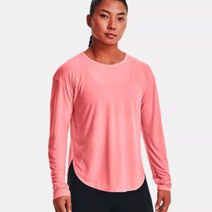Under Armour Womens UA Breathe Long Sleeve 1357384-655 Powder Pink/RosewaterNWT